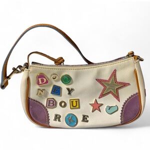 Dooney & Bourke  Vintage White Lindsay Lohan Y2K Charms Bag Multi Color #2 Rare